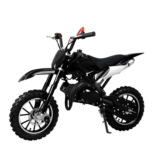 NAKTO Gpower Gasoline 49cc Dirt Bike for Kids 6-15,2-Stroke Gas Power Mini Dirt Bike,Black