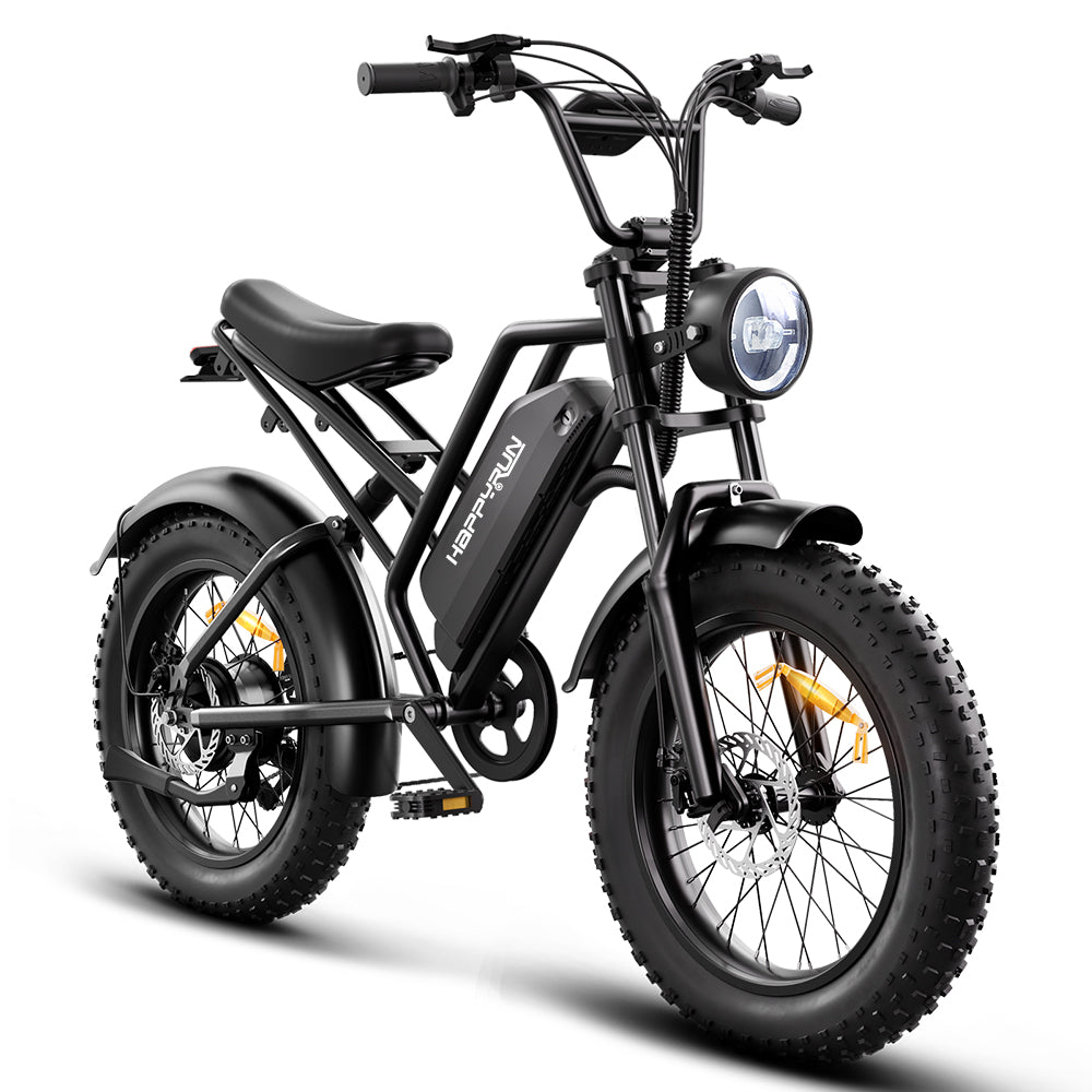HappyRun Electric Dirt Bike Cargo Black City E-bike For Sale Tank G50