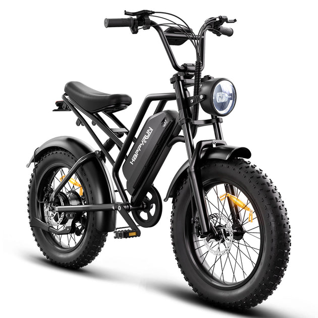 HappyRun Electric Dirt Bike Cargo Black City E-bike For Sale Tank G50